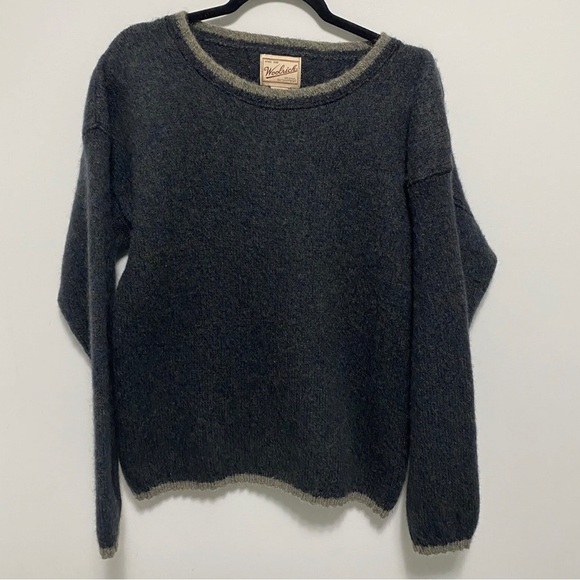 Woolrich Other - Vintage Woolrich Sweater Mens Large Blue Gray USA Made Chunky Crew Neck Outdoors